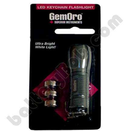 A GemOro LED Keychain Flashlight - Batteries Included - LED-KEYLIGHT