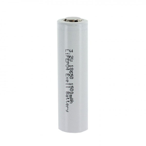 LiFePO4 Rechargeable Lithium Phosphate 18650 Solar Battery - 3.2V 1500mAh - EB-LFP-18650-1500