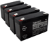 Rhino or Toyo SLA10-6 Alarm, Medical or UPS Battery - 4 PACK - 6 Volt 12 Ah - SLA10-6