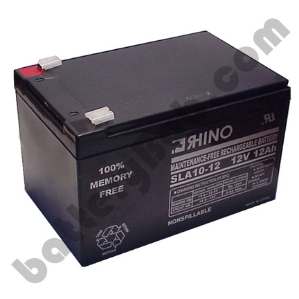 Rhino or Toyo SLA10-12/T25  Alarm, Medical UPS Battery 12 volt 12 AH F2 Single Battery