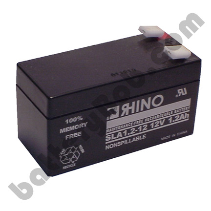Rhino SLA1.2-12 Alarm, Medical or UPS Replacement Battery 12 volt 1.2 /1.3 Ah