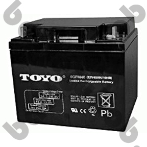 Toyo 12 volt 40 Ah Sealed Acid Battery AGM 6GFM40 SLA12-40. 