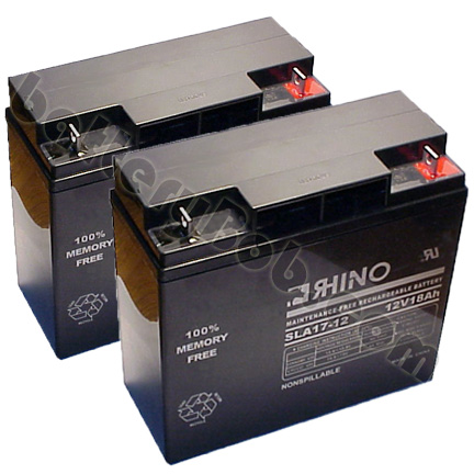 Rhino SLA17-12 Alarm, Medical or UPS Replacement Battery 12 volt 18 AH Toyo 6FMH18 - Two Pack