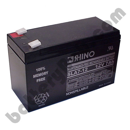 Rhino Toyo or Genesis SLA7-12 Alarm Medical UPS Battery CY0112 12 volt 7 Ah CY0112 3/16 Terminal F1