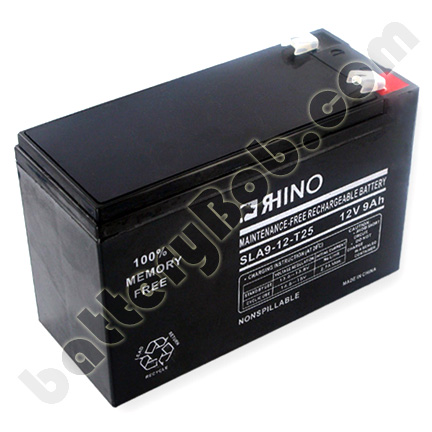 Rhino or Toyo 12V 9Ah Sealed Lead Acid Rechargeable Battery .25 Faston F2 SLA9-12/T25 1 Battery