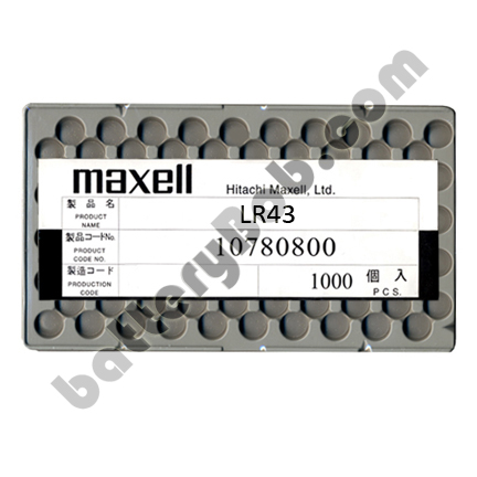 MAXELL LR43 - Maxell Bulk 1000 Pieces - OEM tray cello wrapped