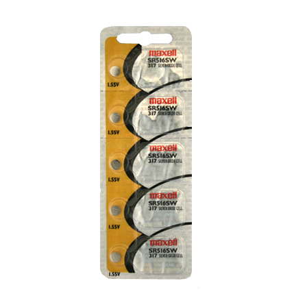 MAXELL 317 SR516SW - 1 Pack of 5 Batteries
