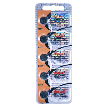 MAXELL 389 SR1130W - 1 Pack of 5 aka Micro Cell G10-A AG10