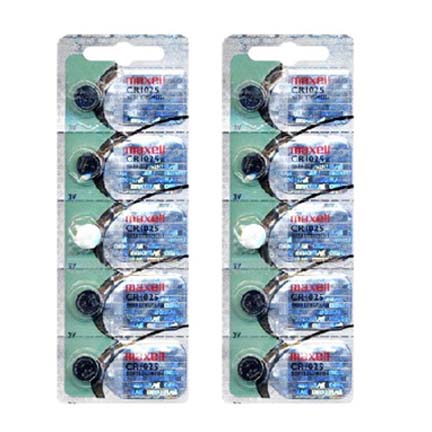 MAXELL CR1025 - 2 Packs of 5 Batteries