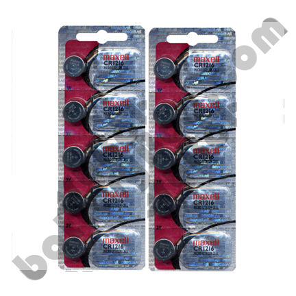 Maxell CR1216 - 2  Packs of 5 Batteries