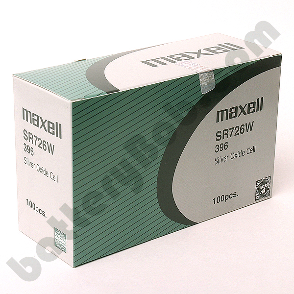 MAXELL 397 SR726SW - Box of 100. 20 Strips of 5 Batteries. .