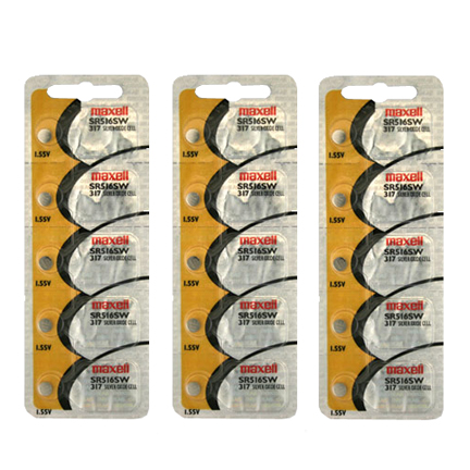 MAXELL 317 SR516SW - 3 Packs of 5 Batteries