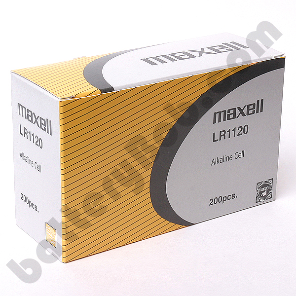 Maxell LR1120 - Box of 200. 20 strips of 10 Batteries
