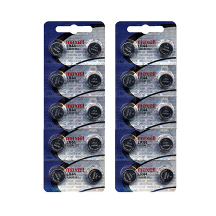 Maxell LR44 (Replaces AG13, G13, G13A, V13GA) - 20  Maxell Batteries