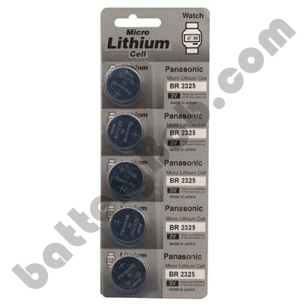 Panasonic BR2325 - 1  Pack of 5 single bagged Batteries. 3 volt Coin Cell Battery comp-2