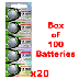 New Energy CR1620 - Box of 100 Batteries - 20 strips of 5 Batteries