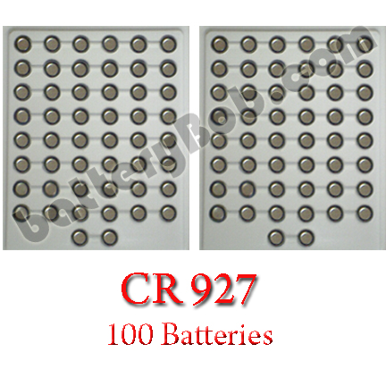 LITH-35  - CR927 100 Pack  Lithium Coin Cell Battery 3 Volt 30 mAh . 100 CR927 in a Tray.