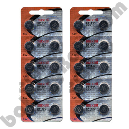 Maxell LR1130 - 2 Packs of 10 Batteries Total of 20 batteries