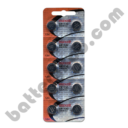 Maxell LR1130 - 10 Batteries G10A AG10 G10A LR54 - 10 Batteries in Total