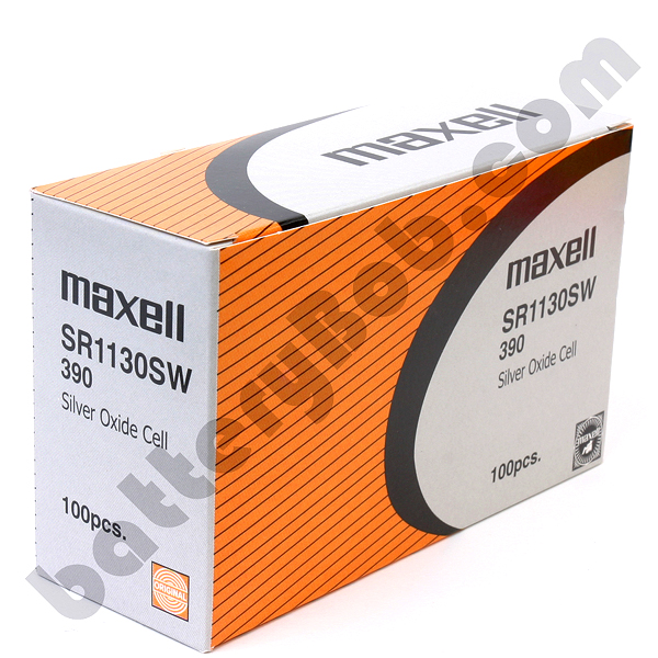 MAXELL 390 SR1130SW Box of 100. 20 Strips of 5..