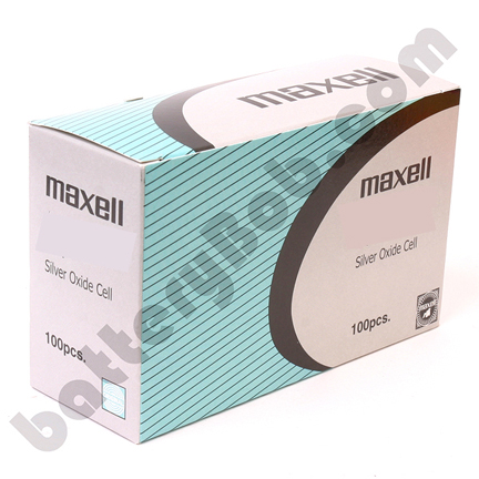 MAXELL 337 SR416SW Box of 100 Batteries. 20 Strips of 5 Batteries.