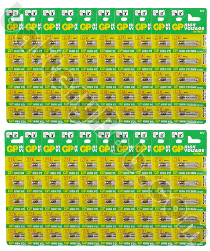 Sanyo or GP or Naacon - 27A 12 volt  Battery Box of 100 Batteries.