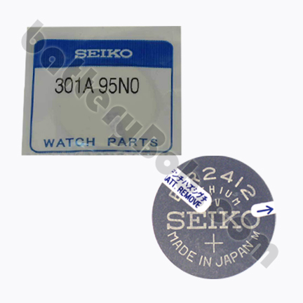 Genuine Seiko 301A95N0 or CR2412 with the Insulator - 3 Volt 100mAh Lithium  - Seiko 301A95N0