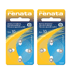 Renata ZA10 Hearing Aid Batteries - YELLOW - Pack of 8 Batteries