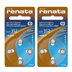 Renata ZA312 Hearing Aid Batteries - BROWN - Pack of 6 Batteries