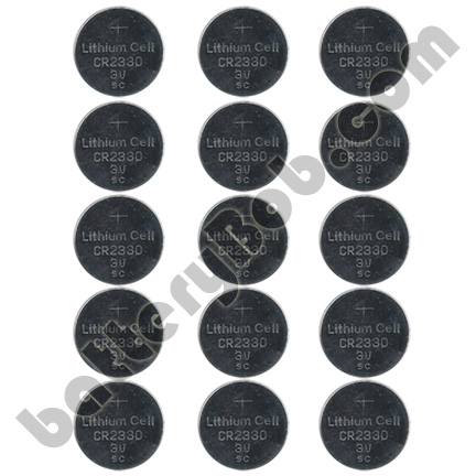 CR2330 Lithium 3 Packs of 5 Batteries - Panasonic or Equivalent - 3 Volt 210 mAh - Comp-101