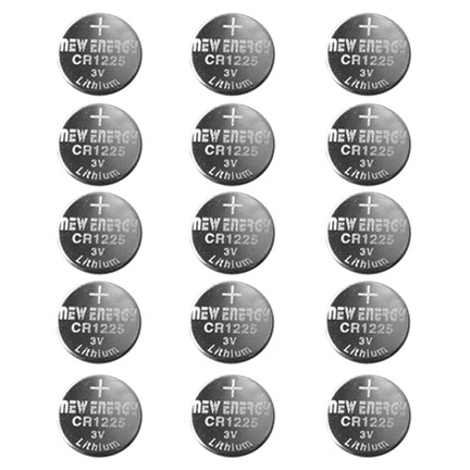 Premium China New Energy - CR1225  - 3 Packs of 5 Batteries  - 3 Volt 48 mAh -  CR1225