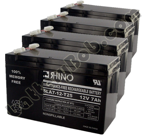 Toyo 12V 7Ah SLA Rechargable Battery With .250 Faston- 4 PK- SLA7-12/T25