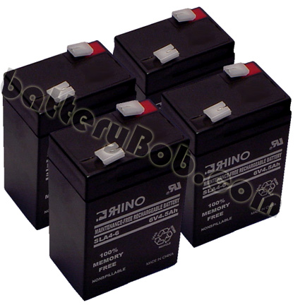 Rhino or Toyo SLA4-6 Alarm Medical UPS Battery 4 PACK 6 Volts 4.5 Ah  SLA4-6