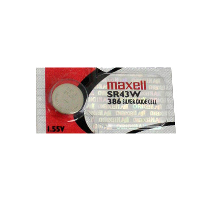 MAXELL 386 SR43W - 1 Battery Official OEM AG12 386/301