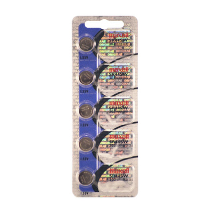 MAXELL 303 SR44SW - 1 Pack of 5 Batteries - (Also called 357 or Type A)