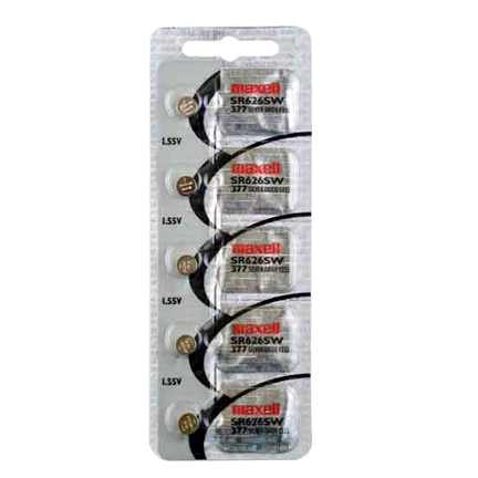 MAXELL  377 SR626SW - 1 Pack of 5 Batteries - AG4