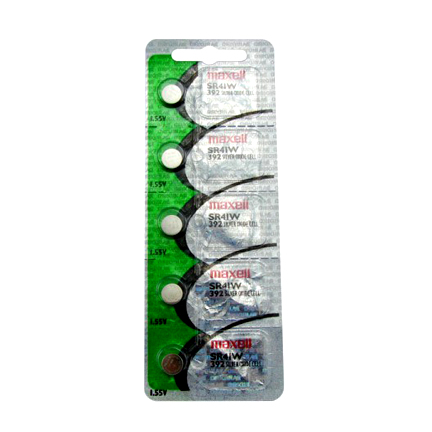 MAXELL 392 SR41W - 1 Pack of 5 Batteries AG3 type