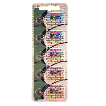 MAXELL 396 SR726W - 1 Pack of 5 Batteries.