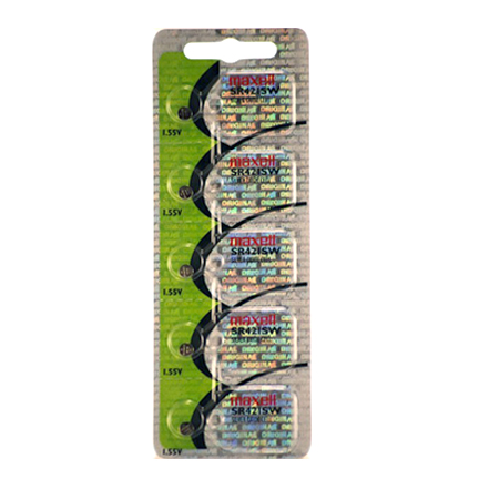 MAXELL 348 SR421SW - 1 Pack of 5 Batteries .
