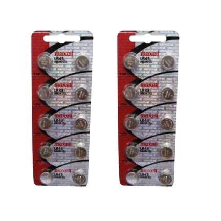 Maxell LR43 - 2 Packs of 10 AG12
