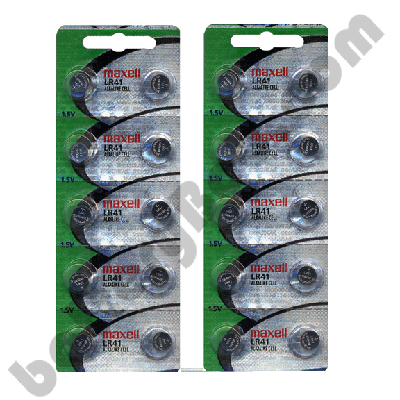 Maxell LR41 - 2 Packs of 10 Batteries