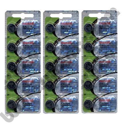 Maxell CR1220 - 3 Packs of 5
