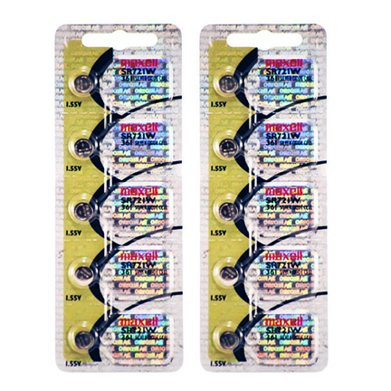 MAXELL 361 SR721W - 2 Packs of 5 Batteries