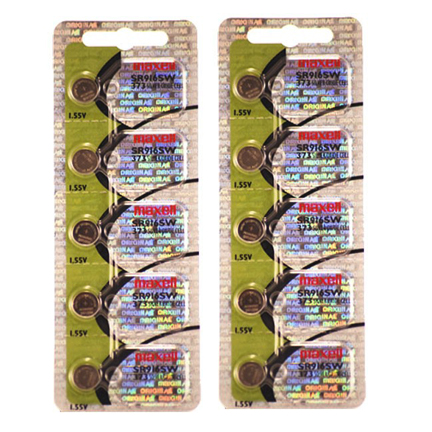 MAXELL 373 SR916SW - 2 Packs of 5 Batteries