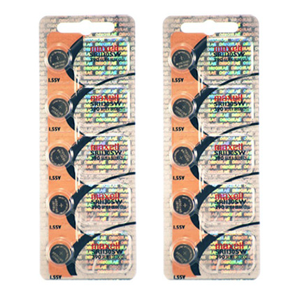 MAXELL 390 SR1130SW - 2  Packs of 5 Batteries