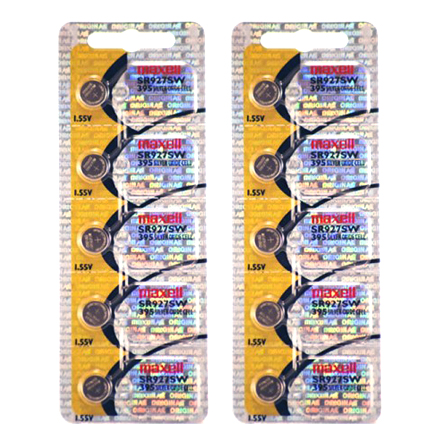 MAXELL 395 SR927SW - 2 Packs of 5 Batteries