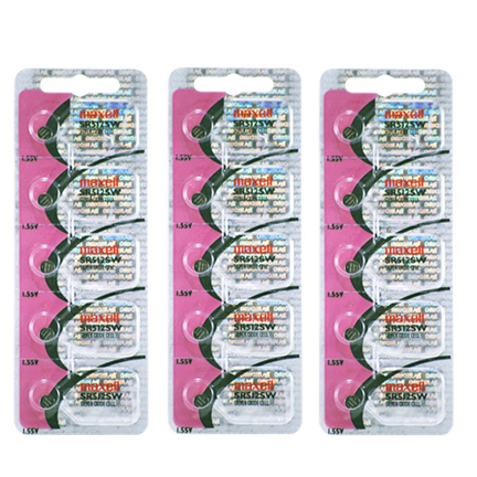 MAXELL 335 SR512SW - 3 Packs of 5 Batteries.