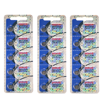 MAXELL 346 SR712SW - 3 Packs of 5 Batteries.