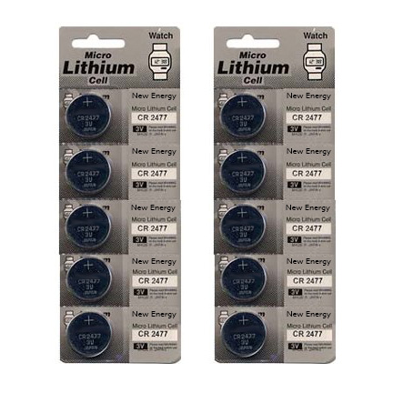 CR2477 New Energy - 3V Lithium Coin Cells - 10 Batteries