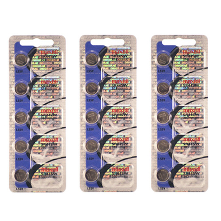 MAXELL 303 SR44SW - 3 Packs of 5 Batteries + Two Free Batteries